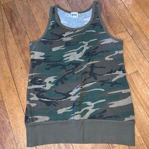 Camo tank top w/stud accent detail